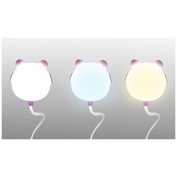 LED Teddy bear desk Lamp 3W, 3000/4500/6000K, adjustable, 1200mAh, pink,  LTC 5902270787740